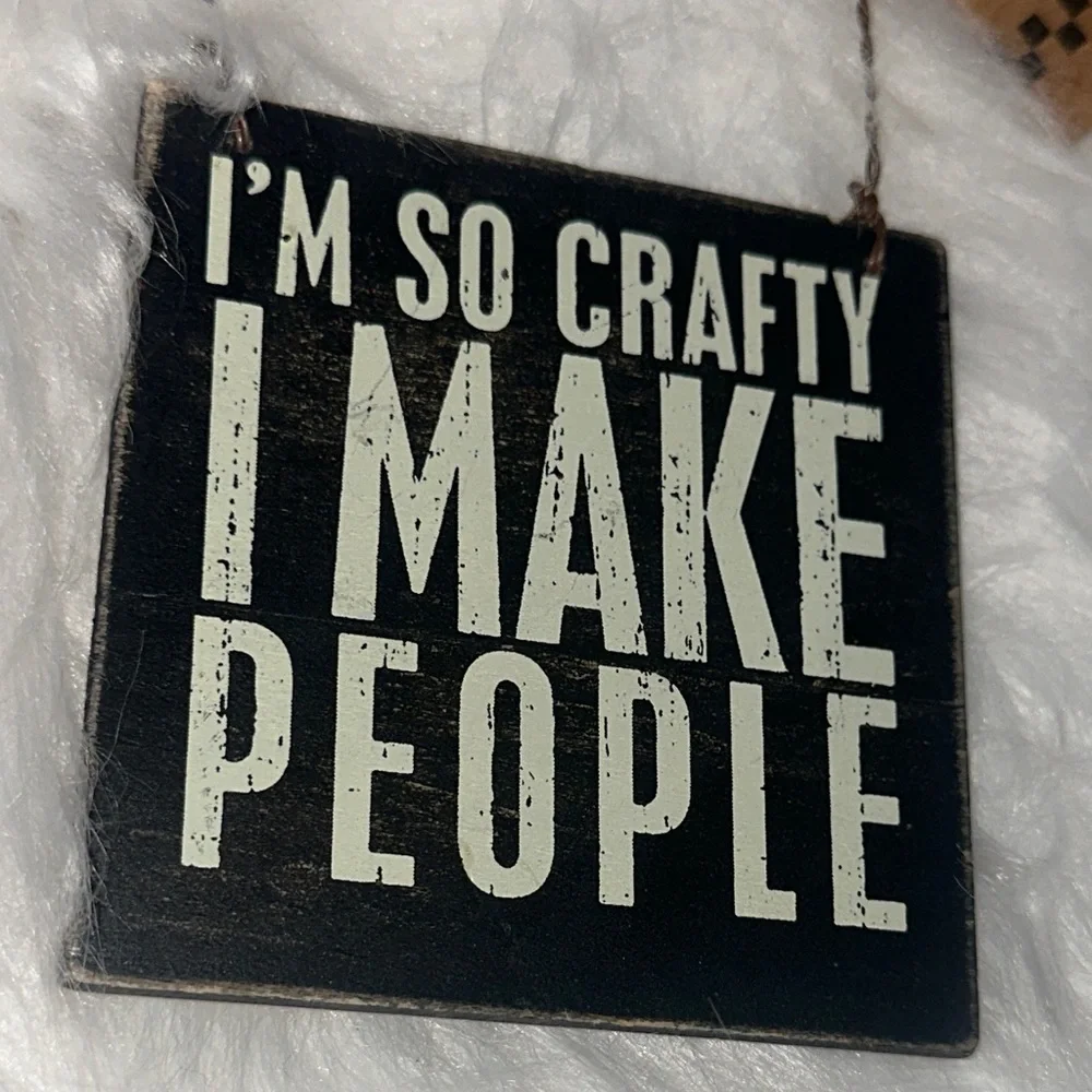 Ornament‎ Homestead Crafters Rustic Farmhouse I’m So Crafty I Make People NWT